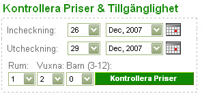 Välj datum och kontrollera tillgängligheten