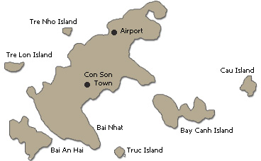Karta över Con Dao Vietnam