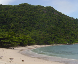I Utkanten av Front Beach på Vung Tau