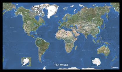 The World Seen from Space MI, Laminated - Australien guidebok och karta resebok reseguide till resan