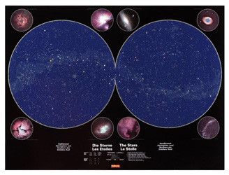 Väggkarta över Stjärnbilderna - Australien guidebok och karta resebok reseguide till resan