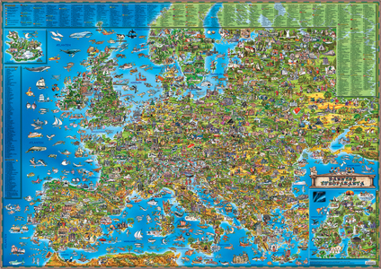 Europakarta fr barn - Australien guidebok och karta resebok reseguide till resan